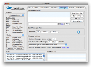 Tweetadder - Messages