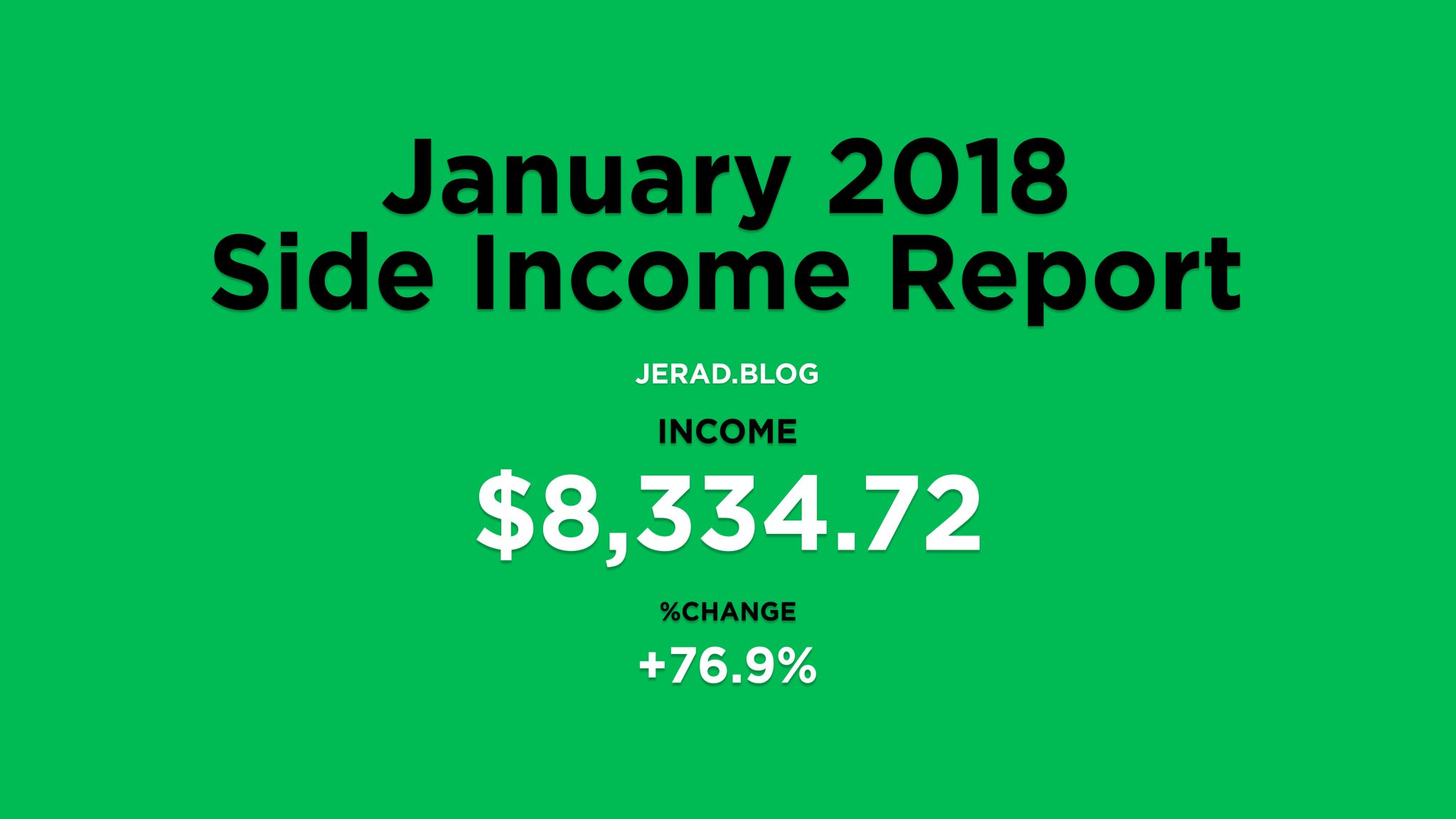 January 2018 Side Income Report