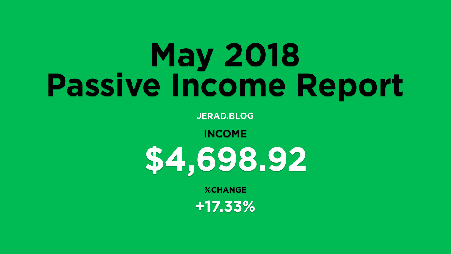 May 2018 Passive Income Report