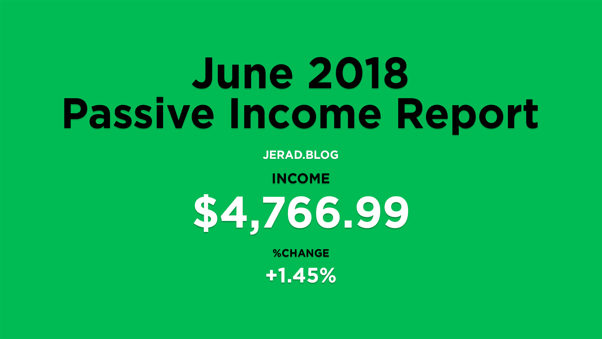 June 2018 Passive Income Report