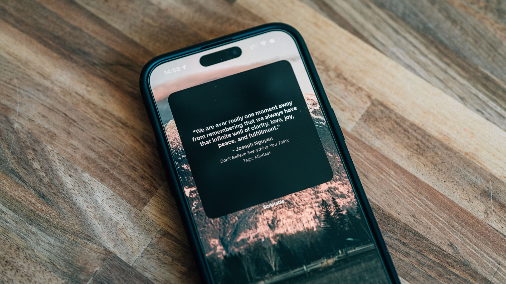 Notion Book Quotes Database iPhone Widget