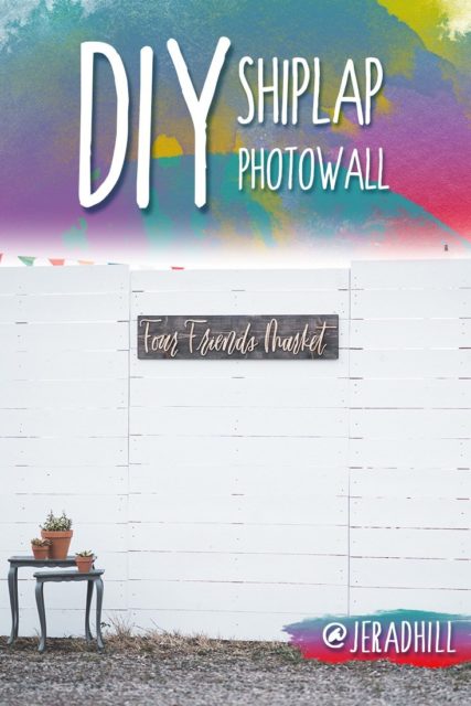 DIY Shiplap Photo Wall Backdrop
