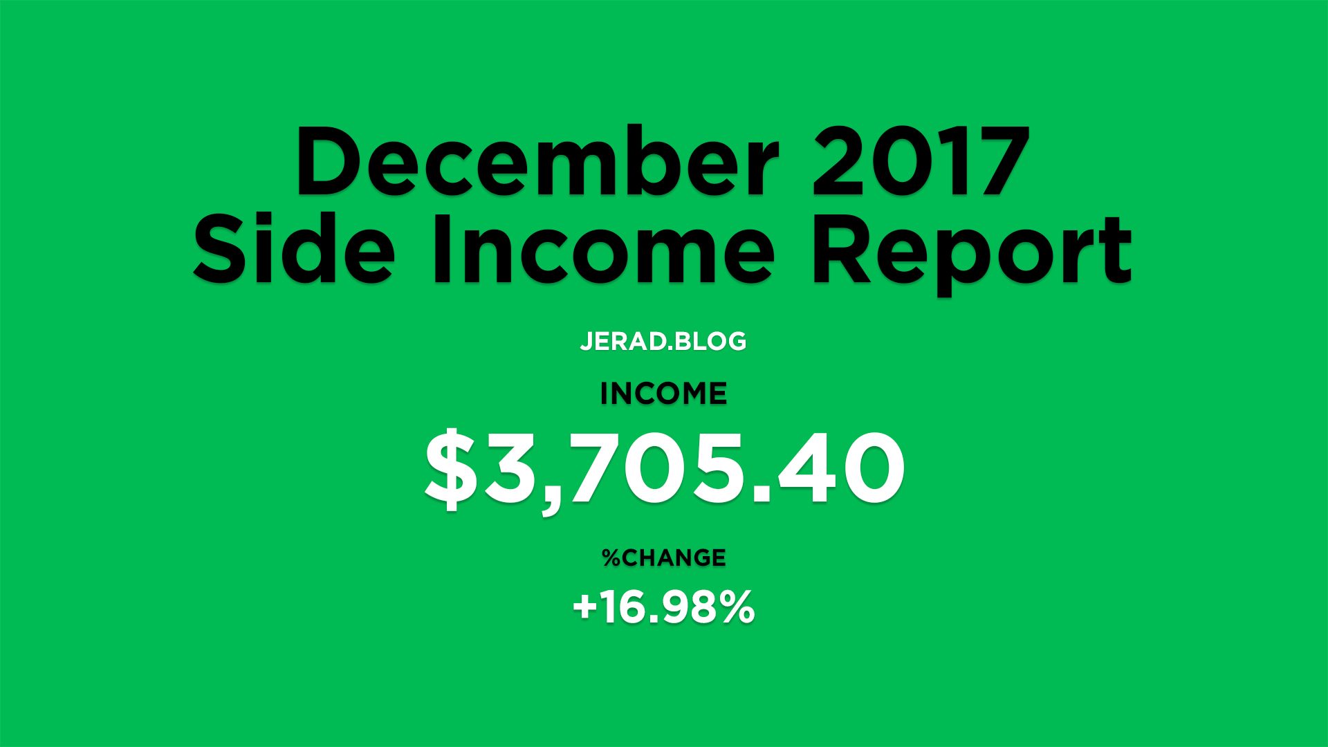 December 2017 Side Income Report