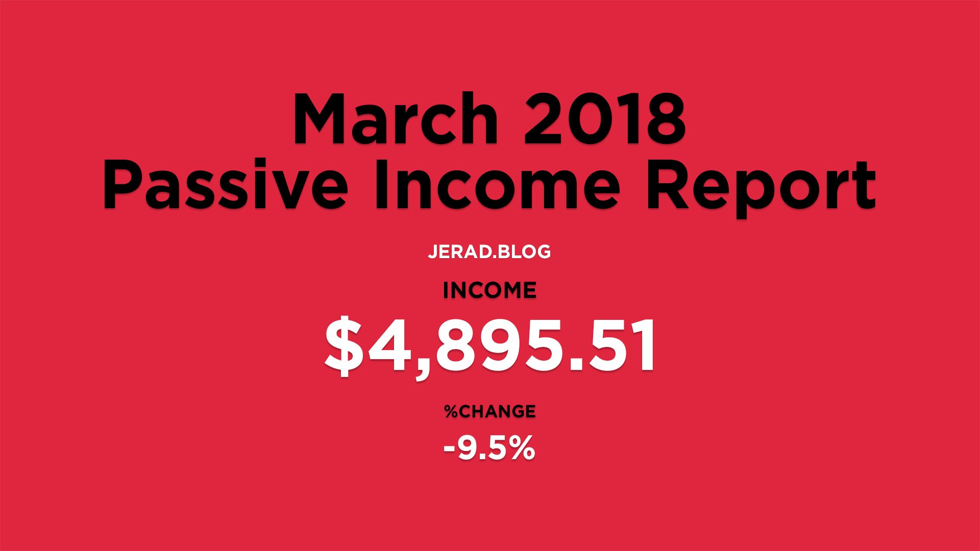 March 2018 Passive Income Report